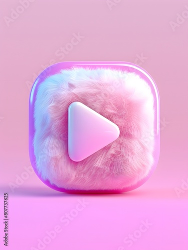 a fluffy youtube button for a cute channel photo