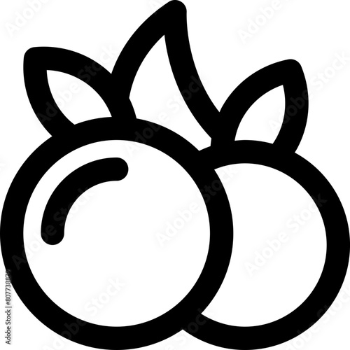 cherries icon. vector line icon for your website, mobile, presentation, and logo design.