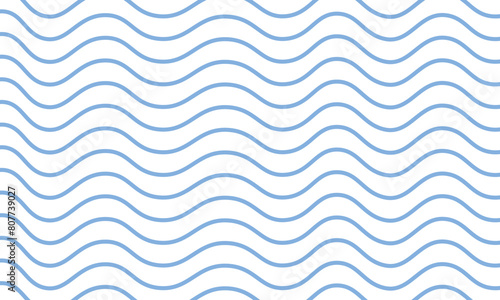 Wave blue lines pattern for background. Vector Illustration