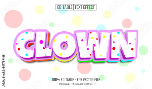 clown editable text effect