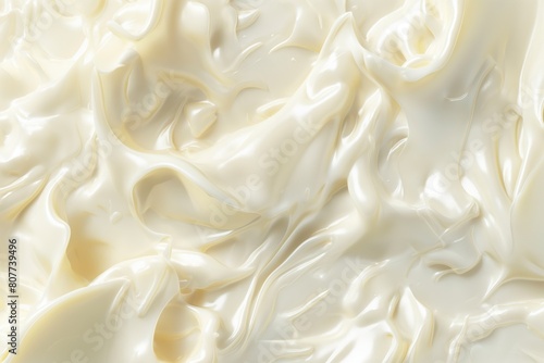 Luxurious Creamy White Chocolate Melt Texture Close-up