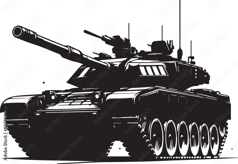 Tank silhouette. Tank vector design isolated on white background. Tank silhouette. Tank vector design isolated on white background.