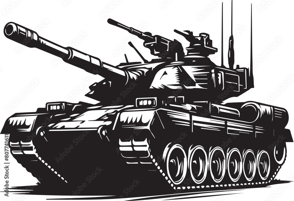 Tank silhouette. Tank vector design isolated on white background. Tank silhouette. Tank vector design isolated on white background.