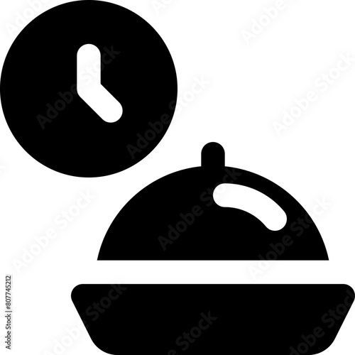 lunchtime icon. vector glyph icon for your website, mobile, presentation, and logo design.