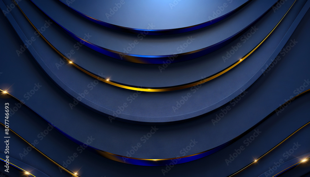Fototapeta premium A blue background with gold lines.