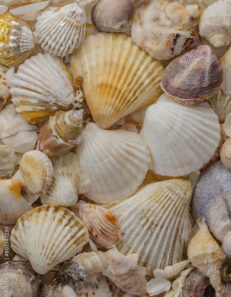 A collection of seashells of various sizes and shapes A collection of seashells of various sizes and shapes