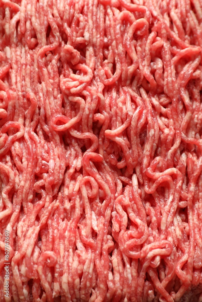 Raw ground meat as background, top view Raw ground meat as background, top view