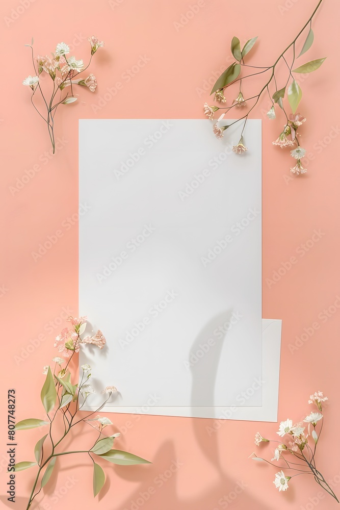 Invitation greeting card floral frame blank canvas Invitation greeting card floral frame blank canvas