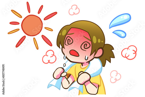 熱中症の女の子