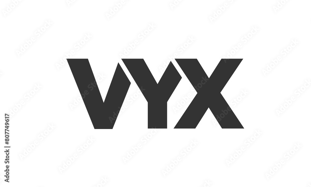 VYX logo design template with strong and modern bold text. Initial based vector logotype featuring simple and minimal typography. Trendy company identity. VYX logo design template with strong and modern bold text. Initial based vector logotype featuring simple and minimal typography. Trendy company identity.