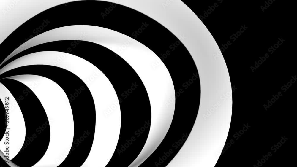 Black white stripe tunnel able to loop endless Black white stripe tunnel able to loop endless