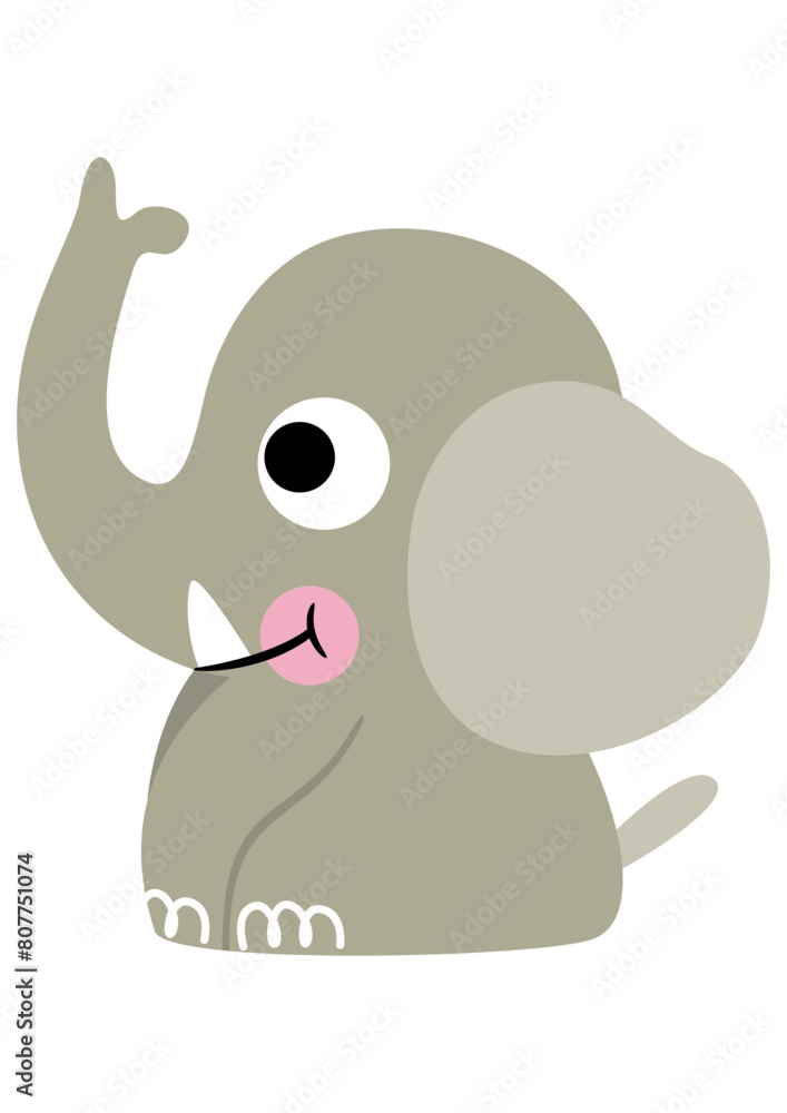 Cute friendly baby elephant sitting Cute friendly baby elephant sitting