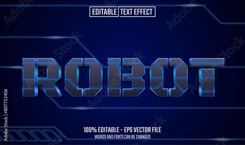 robot editable text effect