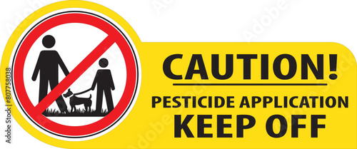 Pesticide agrochemical application sign notice vector.eps