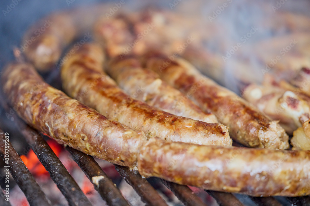 meat mix on the grill while it is cooked.