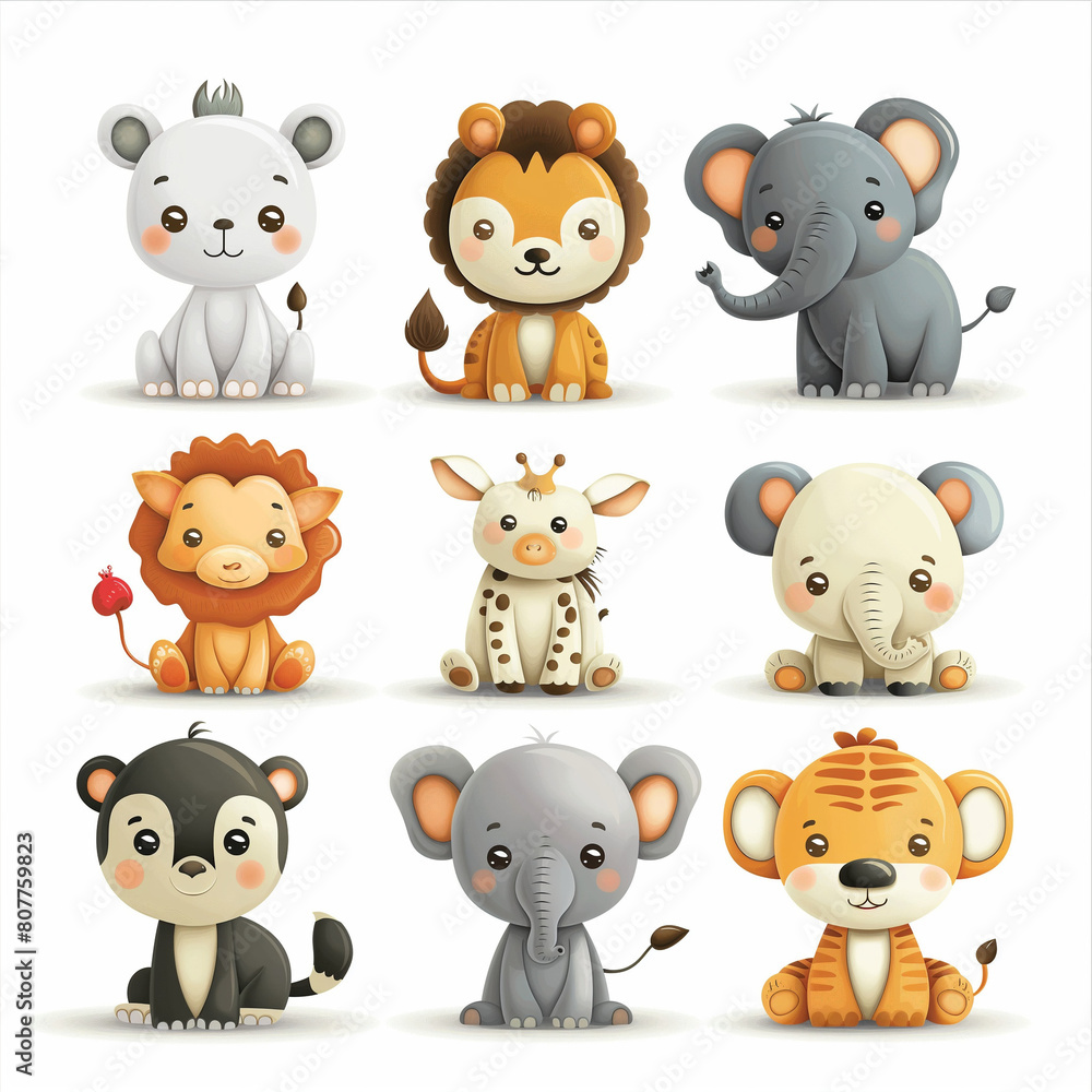 The vector images for lovely animals, many The vector images for lovely animals, many
