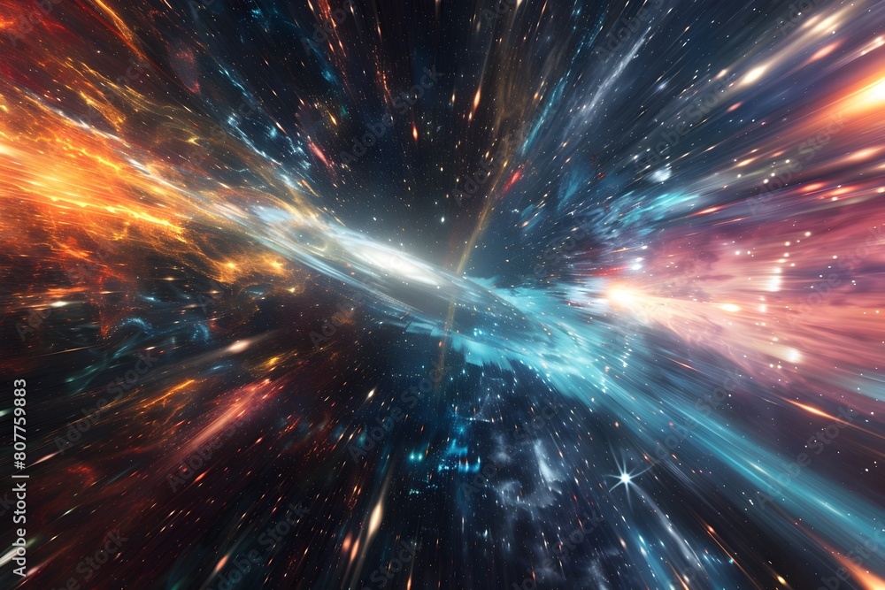 Fototapeta premium Boundless Cosmic Odyssey A Mesmerizing Journey Through the Infinite Realms of Space and Time
