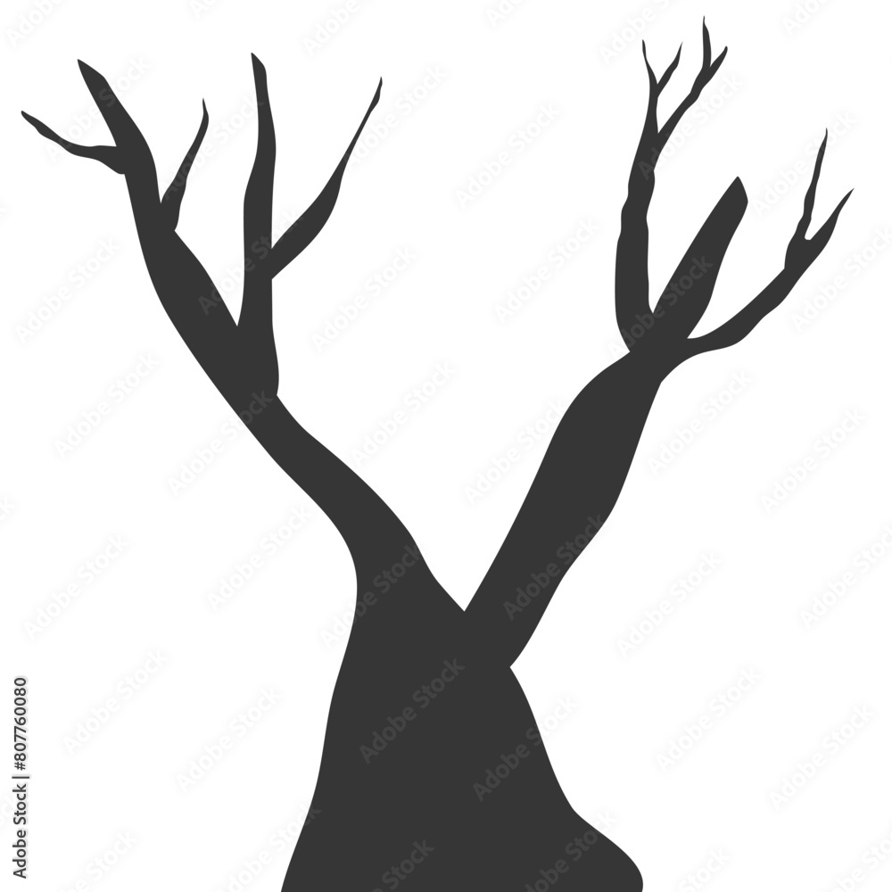 slihouette tree flat illustration slihouette tree flat illustration