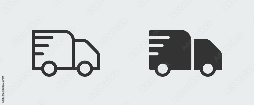 Truck Delivery, Cargo container. Fast delivery truck. Easy editable design for vector. Truck Delivery, Cargo container. Fast delivery truck. Easy editable design for vector.