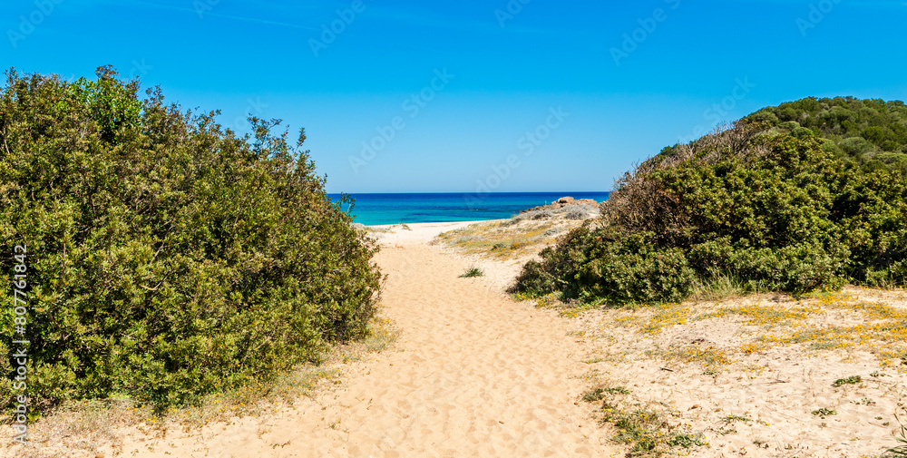 Blue sky over the beach in springtime Blue sky over the beach in springtime