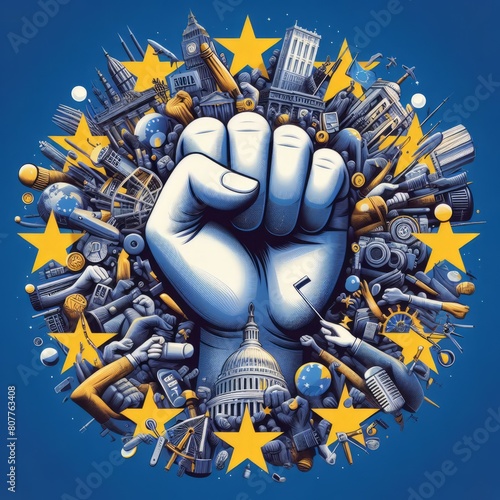 I candidati europei si presentano per difendere i valori e gli interessi dei cittadini dell'UE. photo