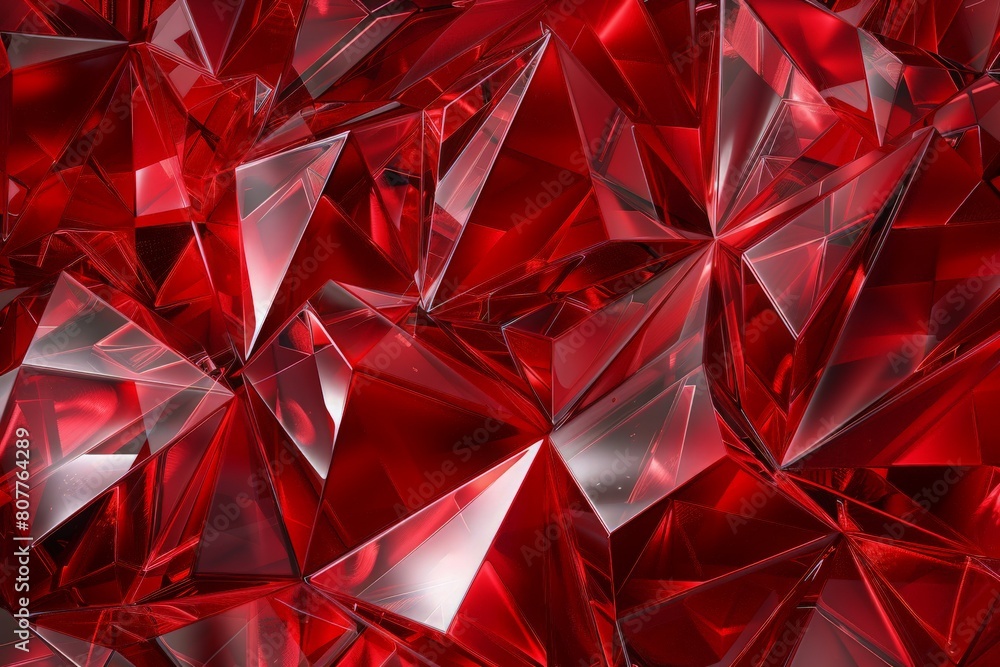 3d abstract red glass texture, faceted crystal background 3d abstract red glass texture, faceted crystal background