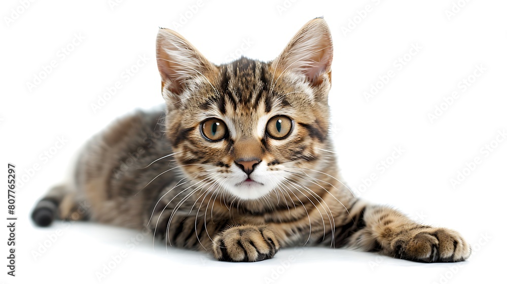 purebred bengal cat on a white background. good for content and wallpaper