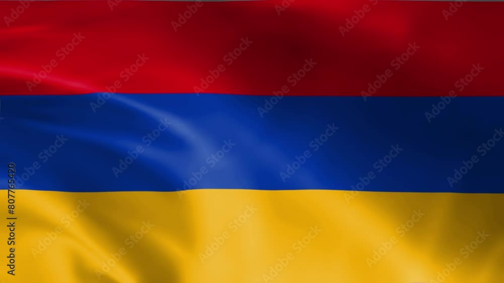 3D illustration of the national flag of Armenia waving, seamless animated background 3D illustration of the national flag of Armenia waving, seamless animated background