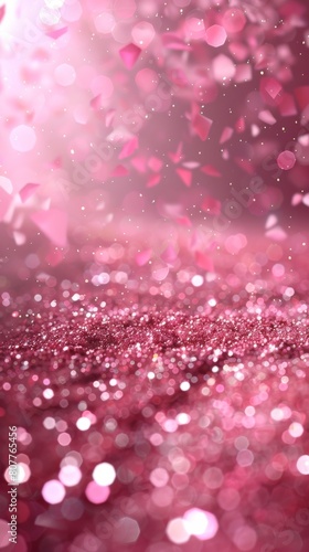 A pink background with glittery pink dots