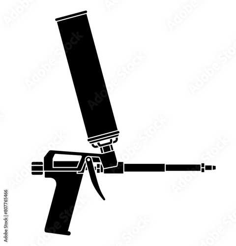 Foam gun silhouette - montage foam applicator