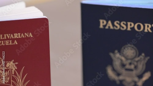 Venezuelan passport from Venezuelan citizen for visa and travel photo