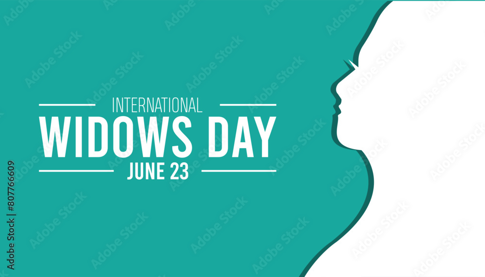 International Widows Day observed every year in June. Template for background, banner, card, poster with text inscription. International Widows Day observed every year in June. Template for background, banner, card, poster with text inscription.