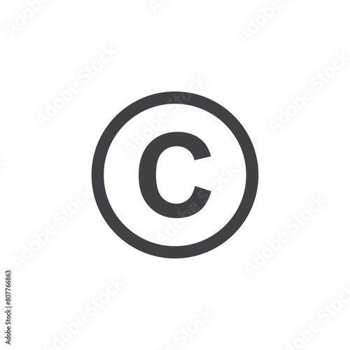 Copyright Protection Icon Set. Trademark and copyright vector symbols. Signs for reserved rights.
