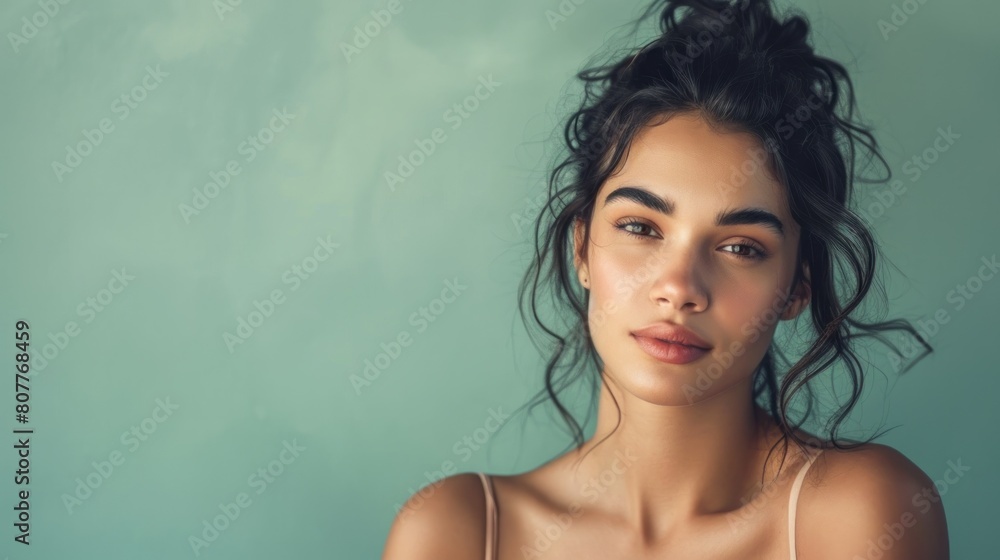 Beautiful amazing Honduras woman on studio background. Copy Space. Beautiful amazing Honduras woman on studio background. Copy Space.