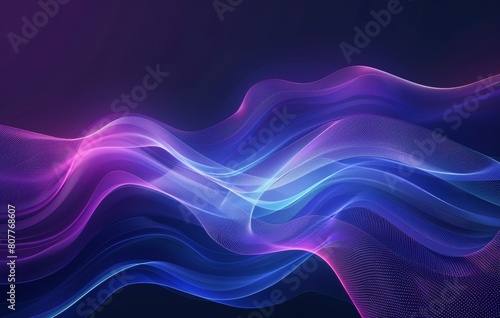 Abstract background with wavy in blue and pink hues