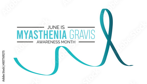 Myasthenia Gravis Awareness Month observed every year in June. Template for background, banner, card, poster with text inscription.