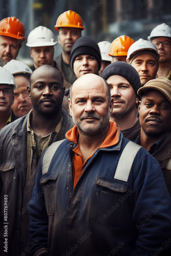 Labour day concept diverse group of workers. Labour day concept diverse group of workers.