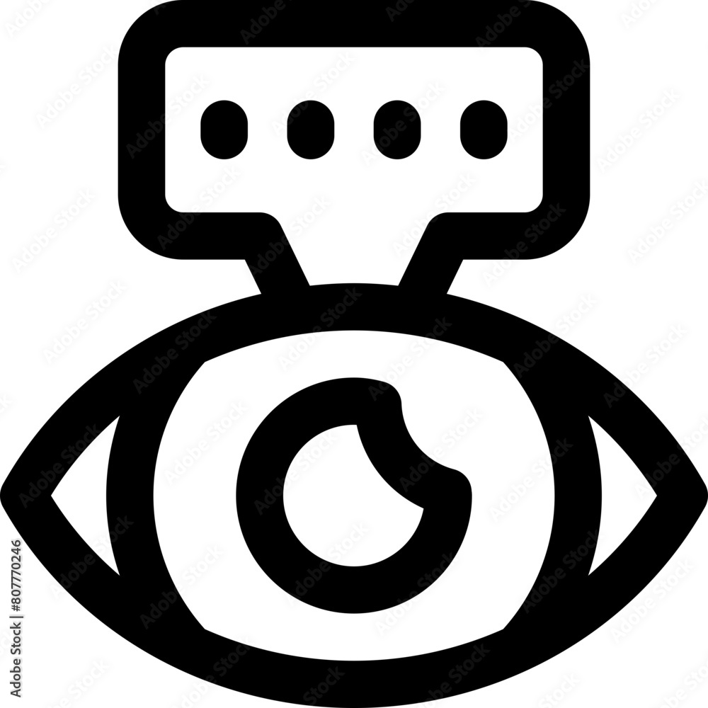 vision icon. vector line icon for your website, mobile, presentation, and logo design. vision icon. vector line icon for your website, mobile, presentation, and logo design.