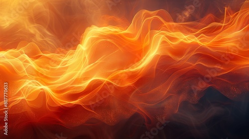 The image is a colorful, abstract representation of fire photo