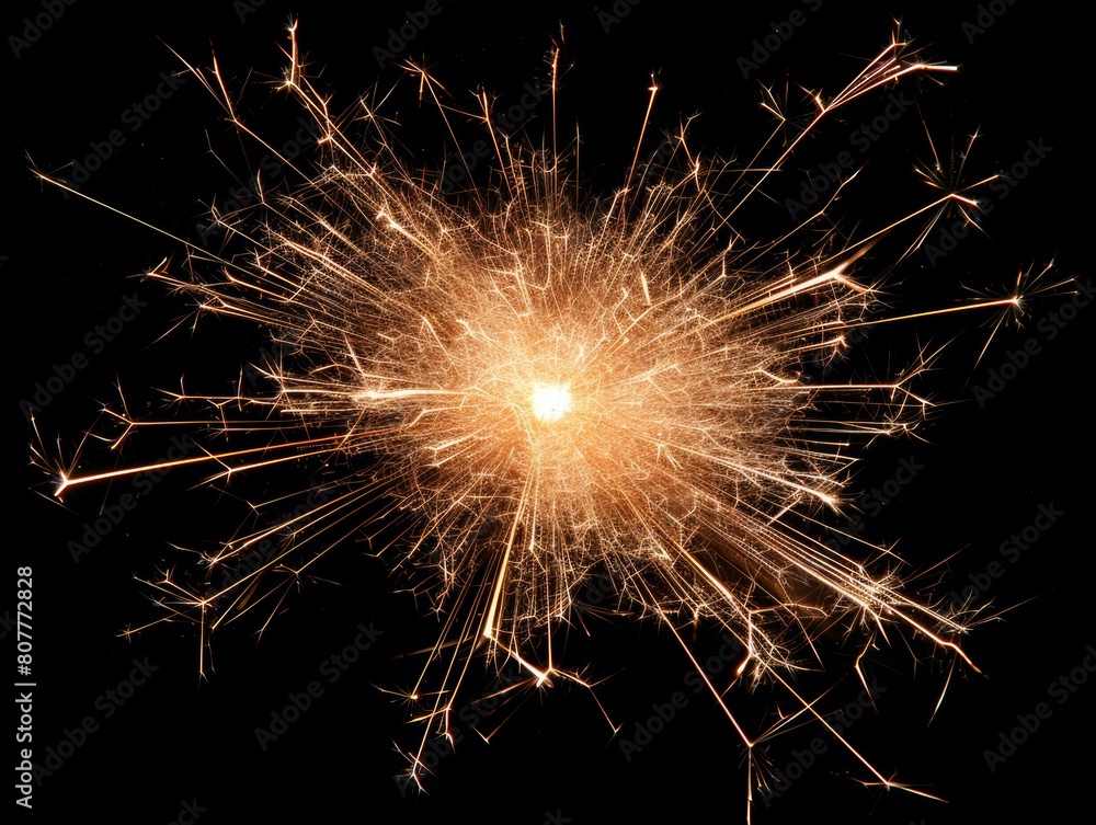 A lit matchstick with a lot of sparks coming out of it A lit matchstick with a lot of sparks coming out of it