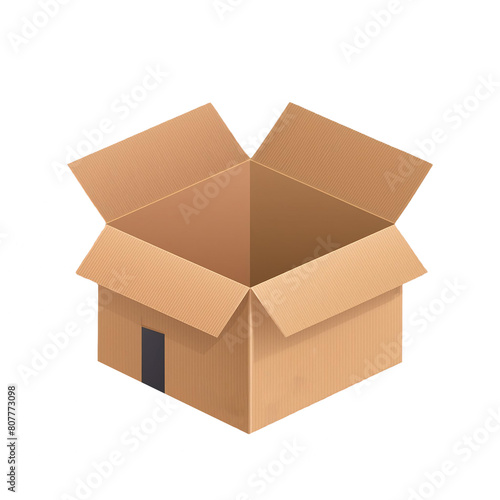 cardboard box isolated on transparent background