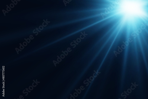 Lens flash and light flare. Light of rays and stars.