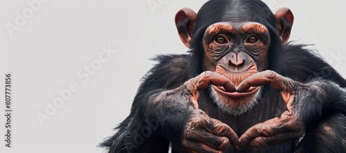 animal monkey heart with hands © Андрей Трубицын