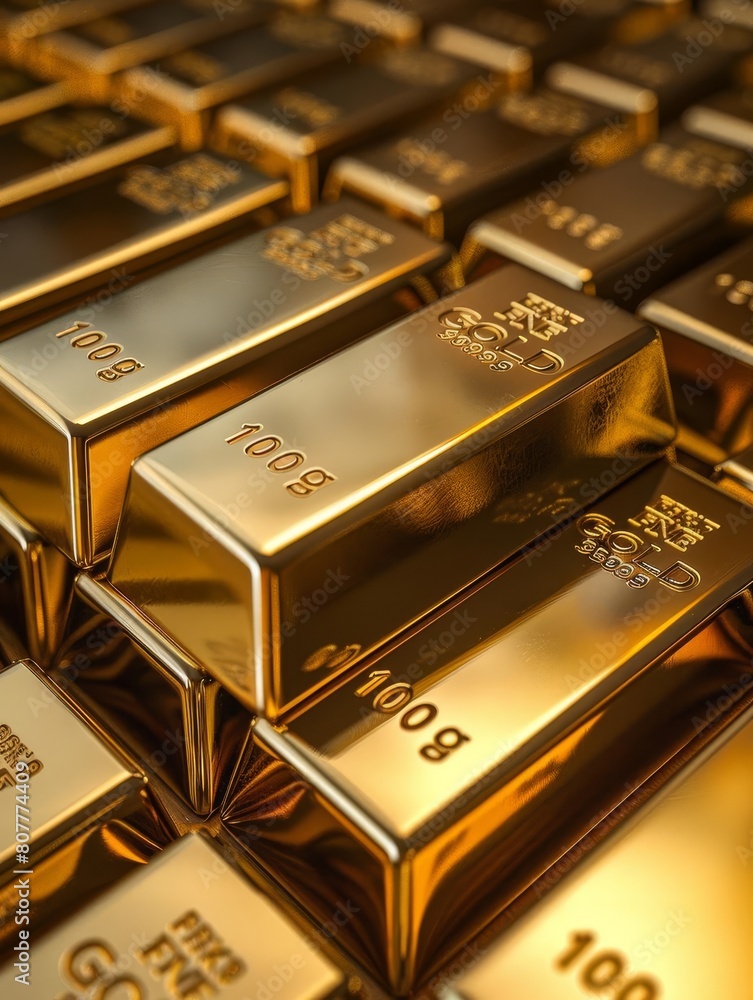 Stack closeup Gold Bars, weight of Gold Bars 1000 grams Concept of wealth and reserve Concept of success in business and finance, 3d rendering Stack closeup Gold Bars, weight of Gold Bars 1000 grams Concept of wealth and reserve Concept of success in business and finance, 3d rendering