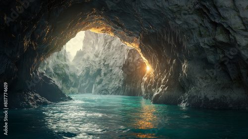 海の中の洞窟