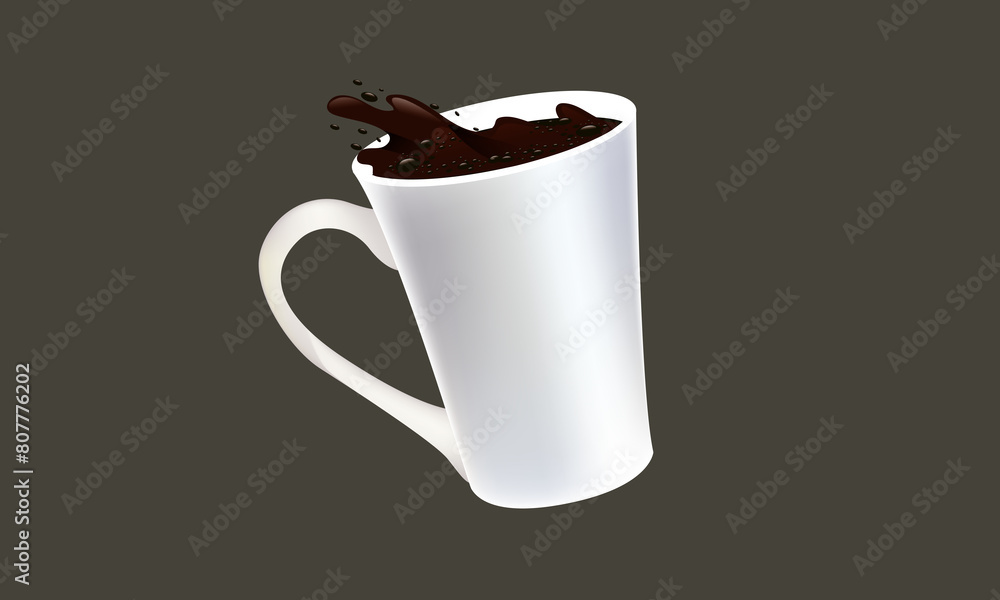Top view of cups of tea on white background with copy space.
Top view of cups of tea on white background with copy space.