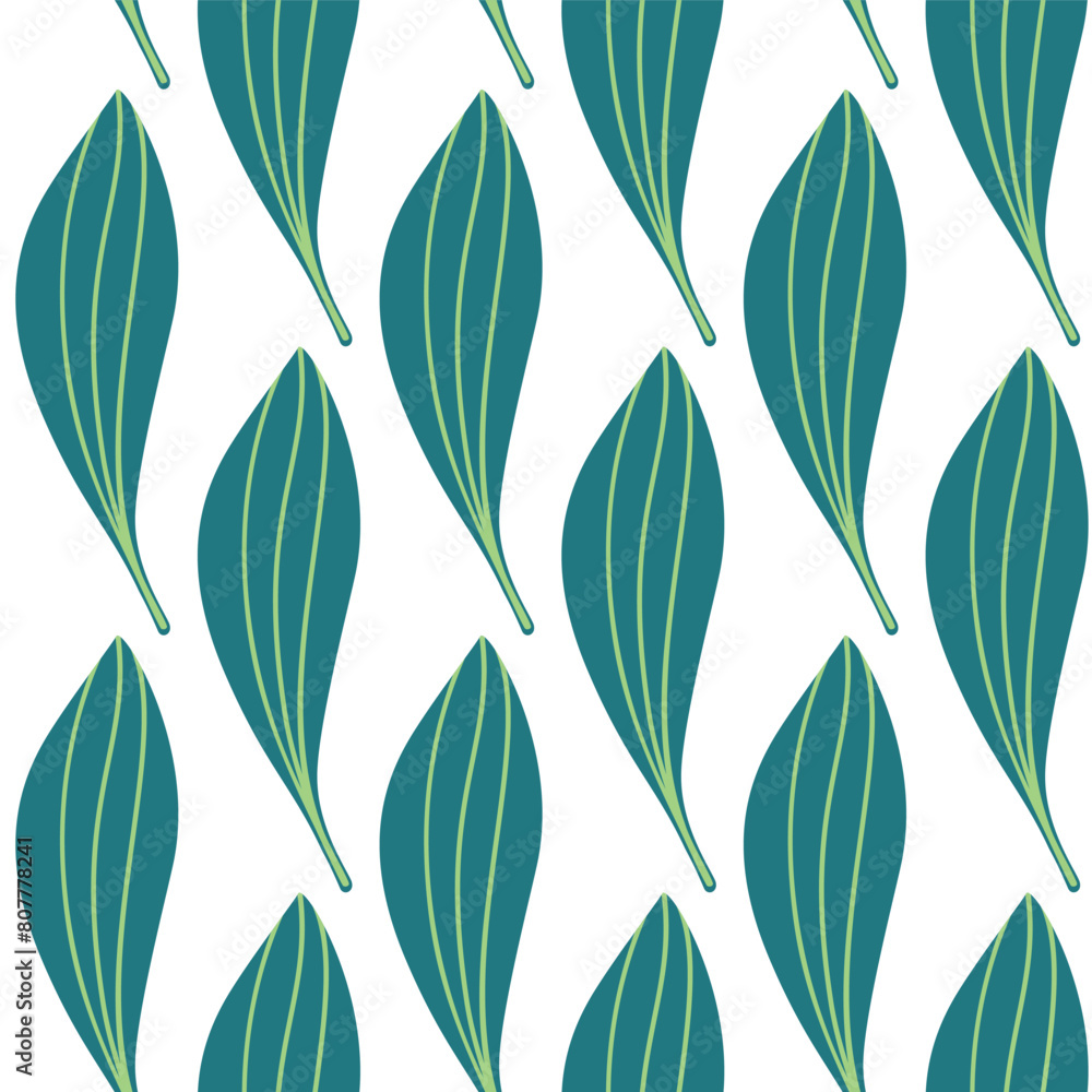 Seamless pattern with exotic leaves in flat design. Pattern with tropical leaves for fabric and wallpaper. Vector illustration.
Seamless pattern with exotic leaves in flat design. Pattern with tropical leaves for fabric and wallpaper. Vector illustration.