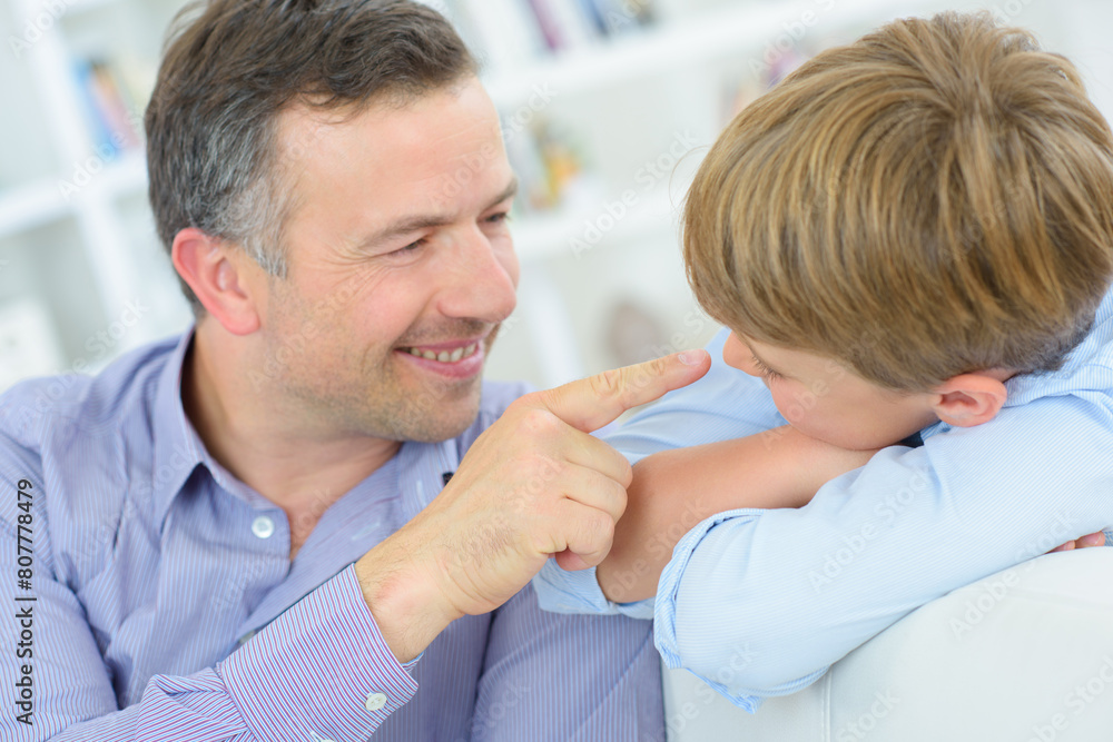 a father and son at home a father and son at home
