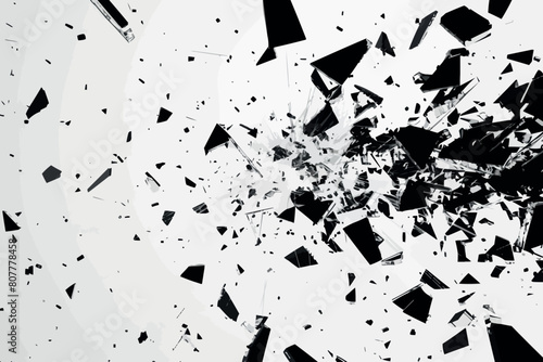 Abstract background explosion. Triangles banner.