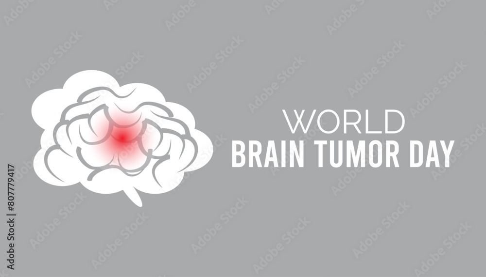 World Brain Tumor Day observed every year in June. Template for background, banner, card, poster with text inscription. World Brain Tumor Day observed every year in June. Template for background, banner, card, poster with text inscription.